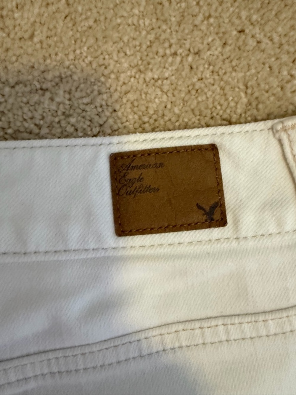 American Eagle Outfitters White Denim Mini Skirt - Picture 3 of 5